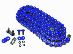 Kette X-Ring 520x96 Blau mit Niet- und Clip Kettenschloss