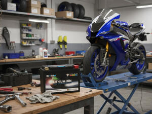 Battery Lithium HJP30L-FP-LCD for Benelli BMW Ducati...