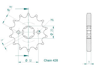 DID Kettensatz für Yamaha WR125R/X Kettenkit 14Z 53Z 2009-2017 DE07