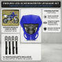 Headlight LED lampshade for Yamaha DT 50 / 80 / 125 R / RE / X blue