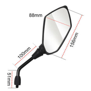 Motorrad Spiegel Universal Lenkerspiegel schwarz M10 Paar