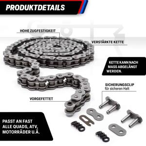 Chain kit X-ring reinforced for KTM 450 EXC Six Days - Europe 2010-2012