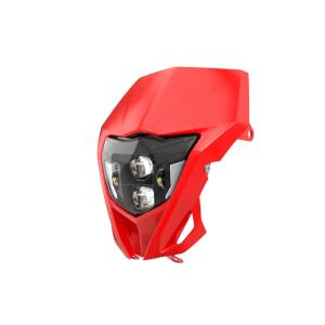 Scheinwerfer LED Universal Rot für Yamaha für KTM Aprilia Supermoto Enduro