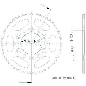 Kettensatz Supersprox für Hyosung GV 125 S Aquila Bj. 18-23