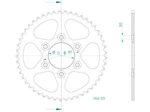 Kettenrad Z.49 für Ducati DesertX 950