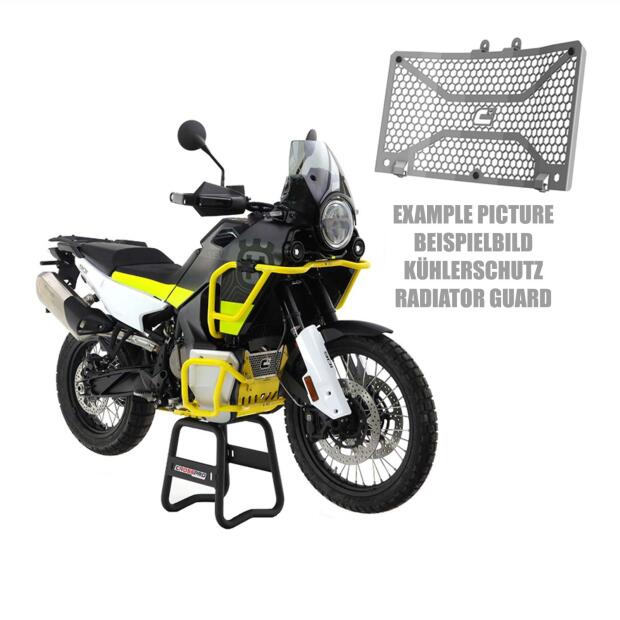 Radiator protection for Husqvarna Norden 901 from year 24 brushed stainless steel
