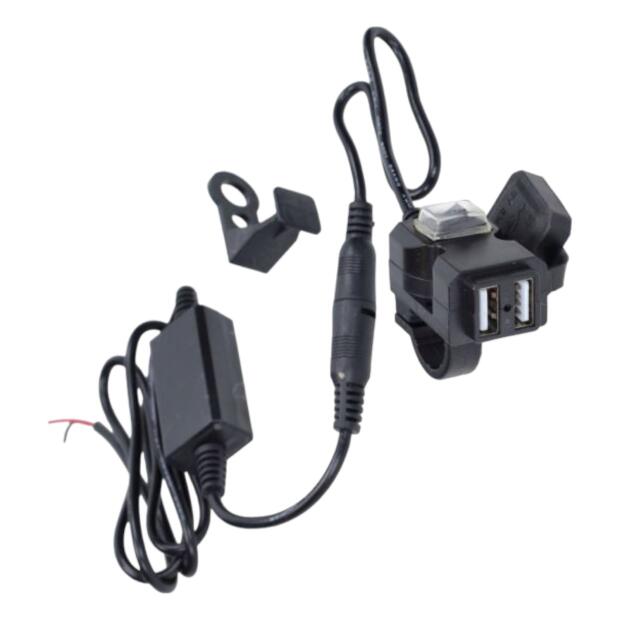 12V USB charger for motorcycle/scooter with switch
