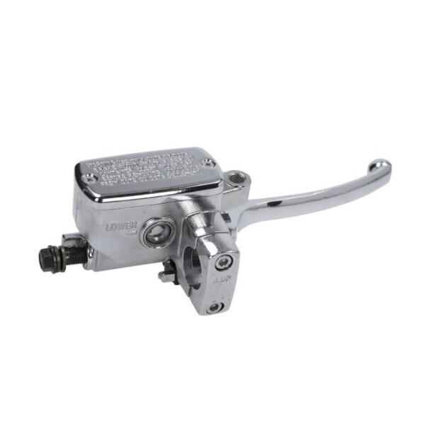 Bremspumpe / Bremszylinder mit Handbremshebel Universal Ø25mm Chrom