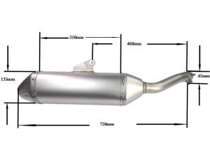 Auspuff Endtopf für Yamaha XTZ Tenere 700 19-24 Edelstahl Slip-On
