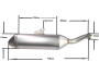 Auspuff Endtopf für Yamaha XTZ Tenere 700 19-24 Edelstahl Slip-On