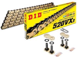 DID Kette VX3 X-Ring 520x70 Glieder Gold Nietschloss...
