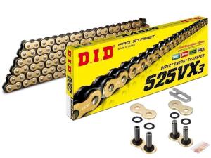 DID Kette VX3 X-Ring 525x102 Glieder Gold Nietschloss...