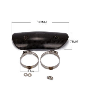 Auspuff Zubehör Hitzeschutz Abdeckung Universal aus Carbon