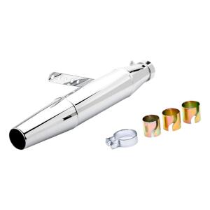 Auspuff Universal 38-45mm Slip-On Chrom Endtopf