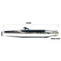 Auspuff Universal 38-45mm Slip-On Chrom Endtopf