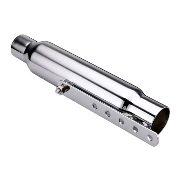 Exhaust Slip-On Silencer Muffler Universal 38-45mm Retro Chrome