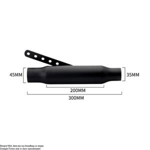 Auspuff Universal 38-45mm Retro Chrom Endtopf Slip-On