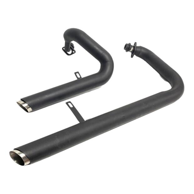 Auspuff Komplettanlage für Yamaha XV 125 Virago / 250 Virago Schwarz