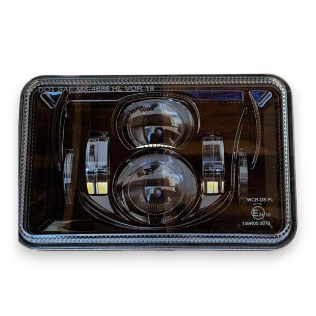 LED Scheinwerfer Rechteckig 160x100mm Zoll 4x6 E-Prüfzeichen für Suzuki Yamaha Honda Kawasaki