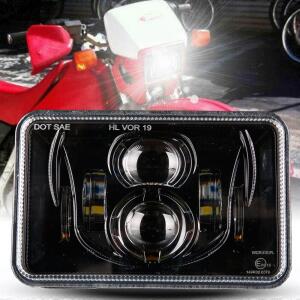 LED Scheinwerfer Rechteckig 160x100mm Zoll 4x6 E-Prüfzeichen für Suzuki Yamaha Honda Kawasaki
