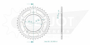 Kettenrad Z.45 für Yamaha MT-07 MT-09 MTN 890