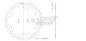 Sprocket rear t.50 for Triumph 900 Tiger GT PRO