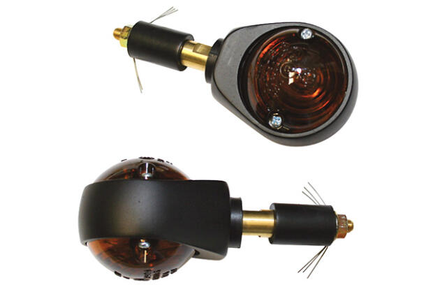 Winker Ox eye e-mark black handlebar indicator turn signal