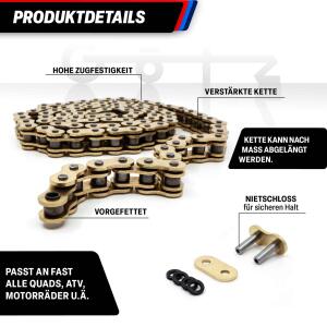 DID Kettensatz X-Ring VX3 für Kawasaki ZX 600 E11-E12 (ZZ-R)2003-2004 Nietschloss