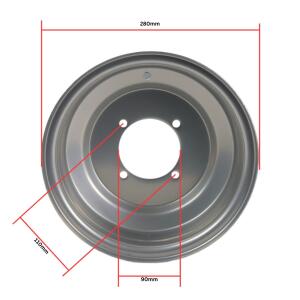 Wheele Rim 10x5-110 ATV Matte Black