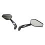 2x Universal Motorradspiegel Schwarz M10 E-geprüft flexibel 360°