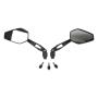 2x Universal Motorradspiegel Schwarz M10 E-geprüft flexibel 360°