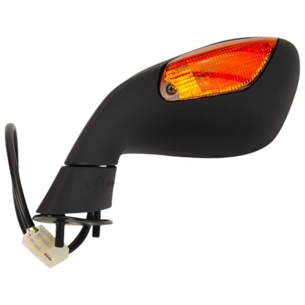 Spiegel links für Aprilia RSV 1000 R Factory 04–10 mit Blinker schwarz