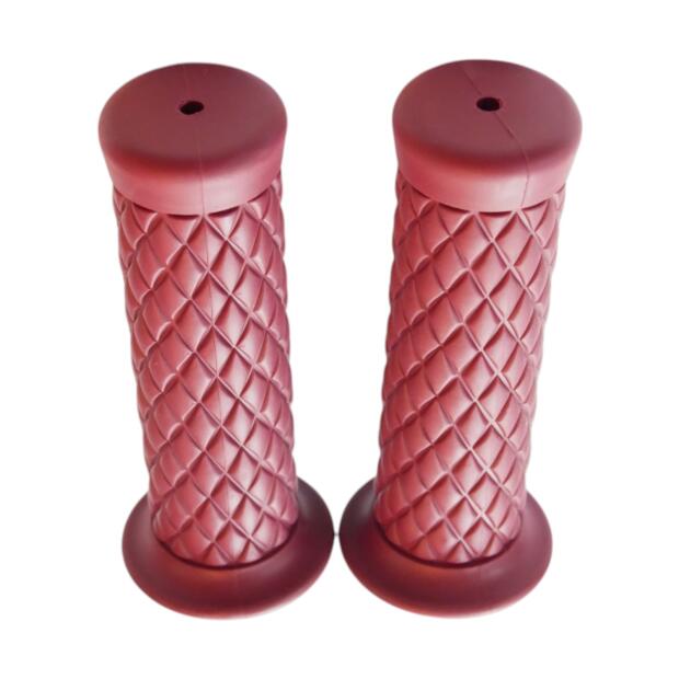 Chopper Motorradgriffe Diamond-Style 7/8" 1" Dunkelrot