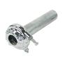 Gasdrehgriff Universal Chrom Metall für 22 mm Lenker Motorrad