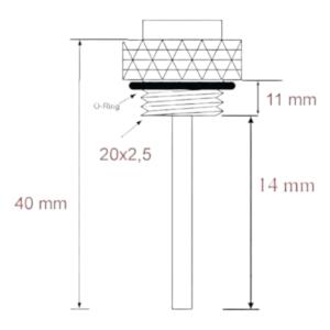 Ölthermometer für Kawasaki Honda Yamaha 20x2,5mm CBR KLX XV
