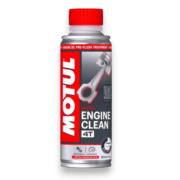 Motul Engine Clean 4-stroke engine oil cleaner removes deposits and improves performance
