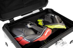 Topcase 52 Liter Aludesign Komplettset für 2 Helme