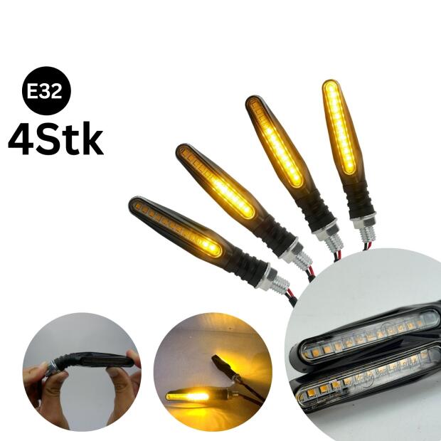 LED-Miniblinker 4er Set sequentiellem Lauflicht & Relais E-geprüft