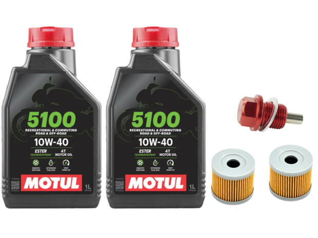 Maintenance package oil change for Kreidler Supermoto 125 DD 08-16 Luxxon Sachs ZZ oil oil filter spark plug oil drain plug oil mat