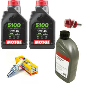 Maintenance package for Adly Herkules Hurricane / Supermoto 320 oil spark plug oil drain plug