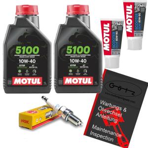 Maintenance Kit Kymco Maxxer KXR MXU 250 300 Motul Oil Change Inspection Oil Spark Plug