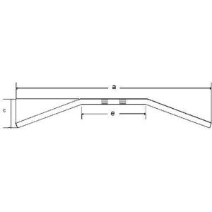 Steel handlebar 1 inch (25.4 mm) ABE Dragbar Medium with cable duct MCL123SKK black B-stock
