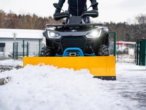 Schneeschild für Honda Rancher 350/TRX 350/420 FA/429/500 FE /Rincon 680 500FM Komplettset 150cm breit gelb