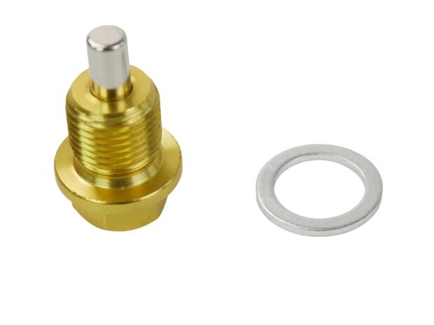 Oil drain plug for Suzuki DR125/250/400/600/650 magnet gold M14x1.25