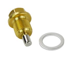 Oil drain plug for Suzuki DR125/250/400/600/650 magnet gold M14x1.25