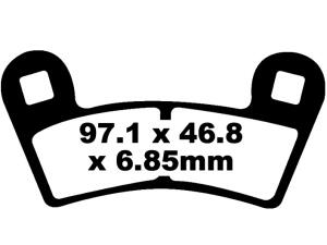 Brake pad for Polaris Range 570 front