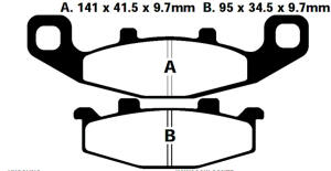 Brake Pads Semi-Metal typ FA129 Motorcycle