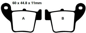Brake pads type FA346 semi-metal scooter