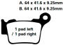 Brake pads type FA368 semi-metal motorcycles