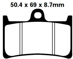 Bremsbeläge Typ FA252 Semi-Metall Motorrad